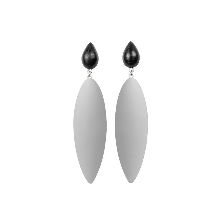 NYMPHE EARRINGS WITH ROSEWOOD AND LAVA RUBBER  149€